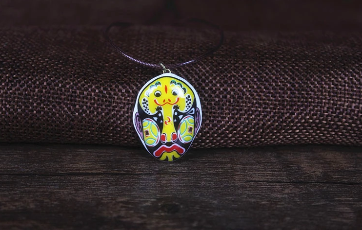 家佳樂(lè)文學(xué)京劇臉譜陶瓷吊墜手工項(xiàng)鏈