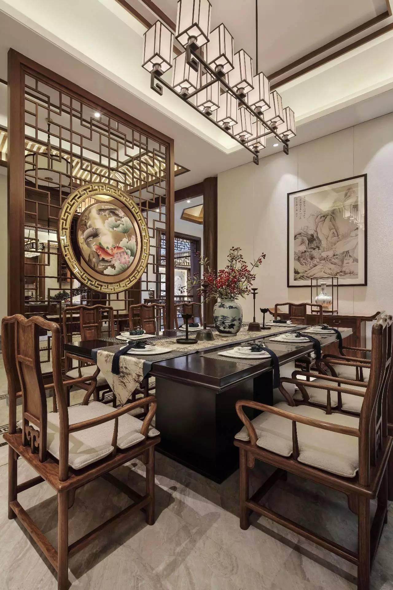 龍光御海天禧別墅樣板房，高端大氣的新中式豪