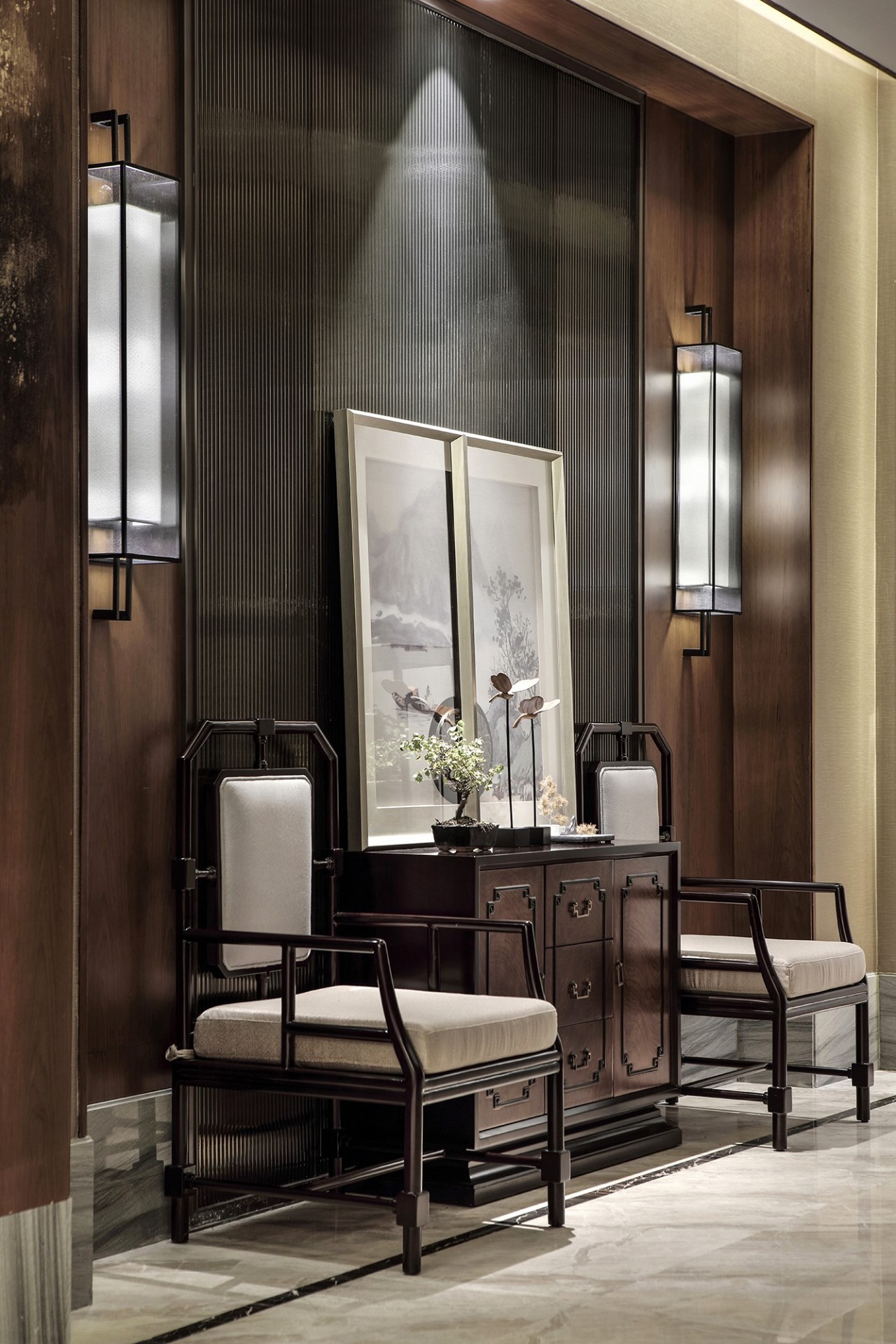 龍光御海天禧別墅樣板房，高端大氣的新中式豪