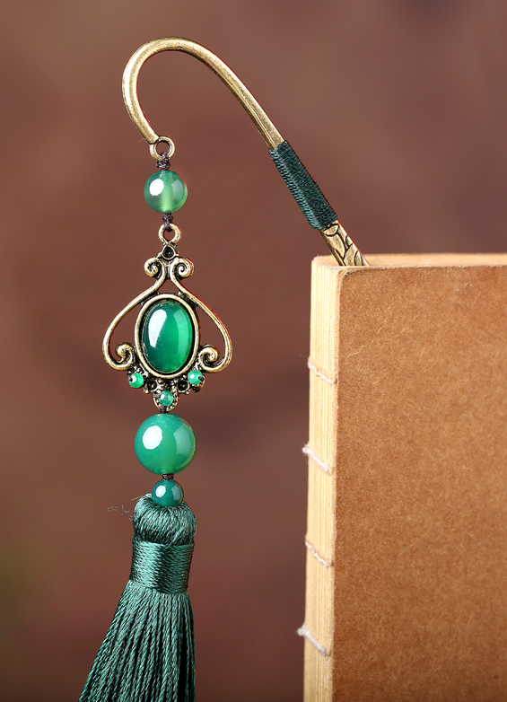 家佳樂文學古典創(chuàng)意金屬精致流蘇書簽