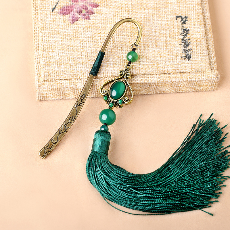 家佳樂文學古典創(chuàng)意金屬精致流蘇書簽