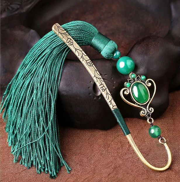 家佳樂文學古典創(chuàng)意金屬精致流蘇書簽