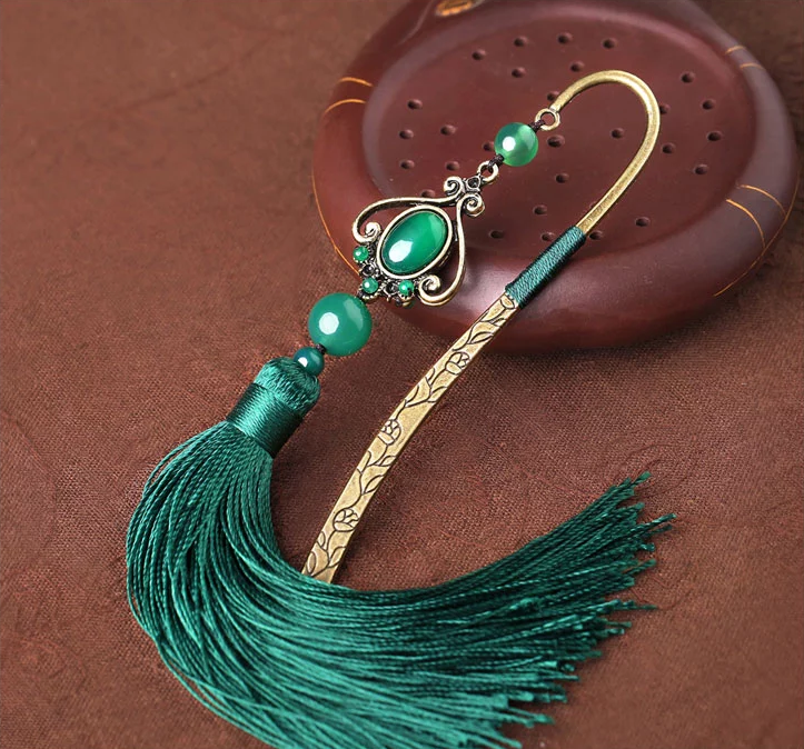 家佳樂文學古典創(chuàng)意金屬精致流蘇書簽