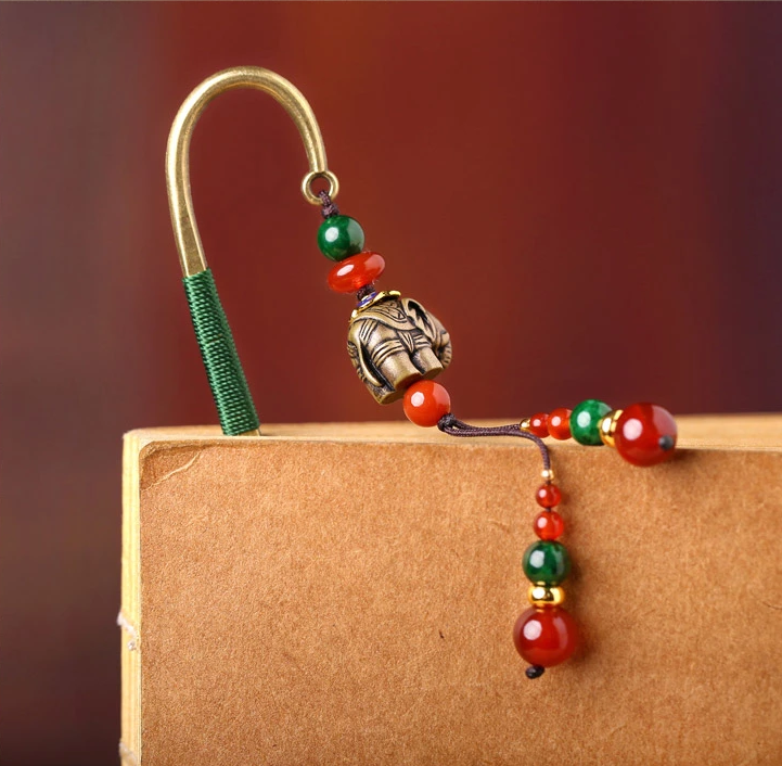 家佳樂文學(xué)復(fù)古小象古風(fēng)文藝流蘇書簽