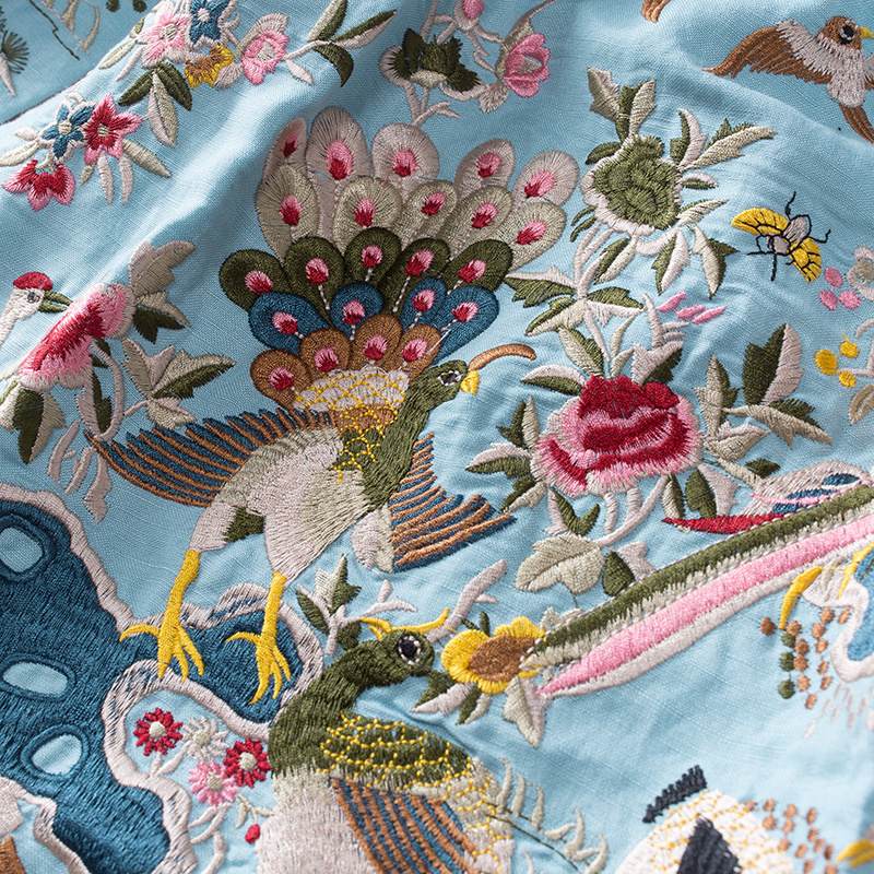 家佳樂文學(xué)亞麻刺繡復(fù)古唐裝圖片