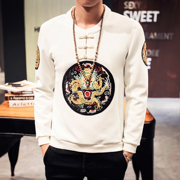 家佳樂(lè)文學(xué)刺繡龍袍復(fù)古衛(wèi)衣唐裝