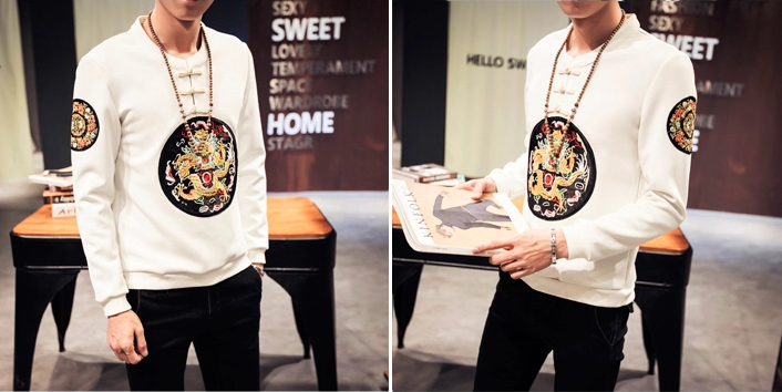 家佳樂(lè)文學(xué)刺繡龍袍復(fù)古衛(wèi)衣唐裝