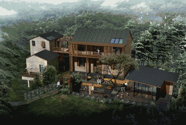 新安江畔谷掌民宿，莊園里享受青山環(huán)繞的美景