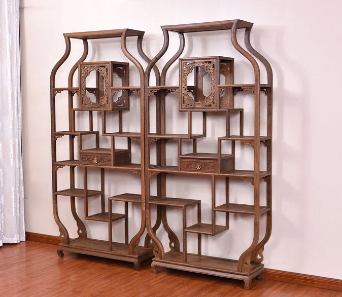 紅木家具博古架，中式實木古董架