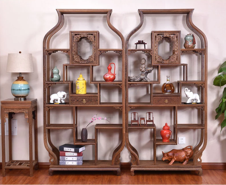 紅木家具博古架，中式實木古董架