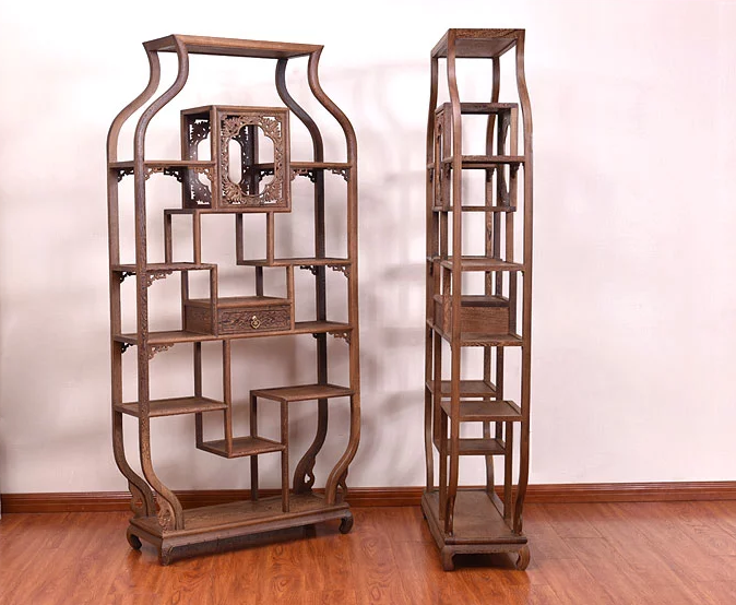 紅木家具博古架，中式實木古董架