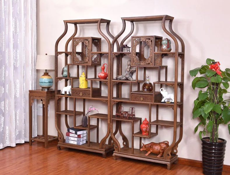 紅木家具博古架，中式實木古董架