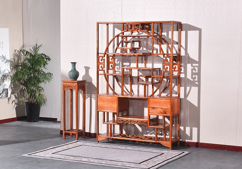 明清古典實木博古架，中式博古架隔斷