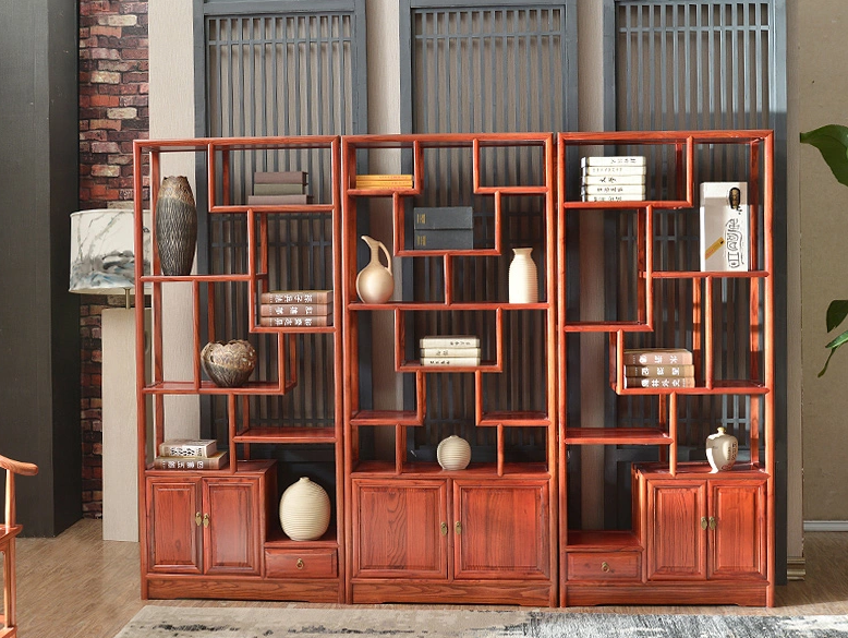 明清古典家具，實(shí)木南榆木中式博古架