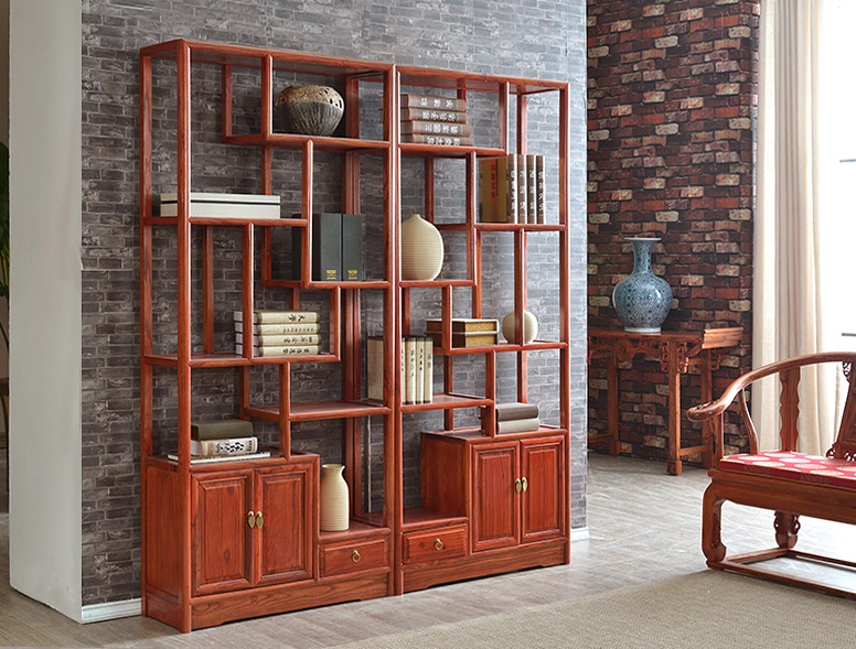 明清古典家具，實(shí)木南榆木中式博古架