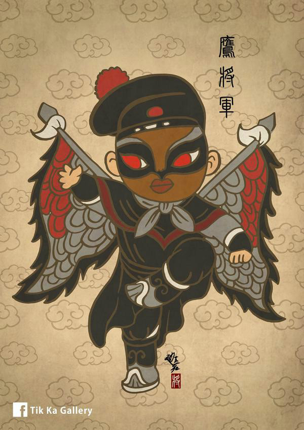 用國劇風重新詮釋復仇者聯(lián)盟插畫欣賞