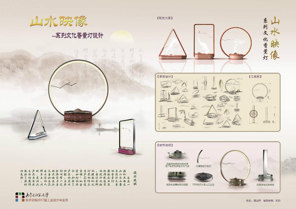 山水映像·系列文化香薰燈設計