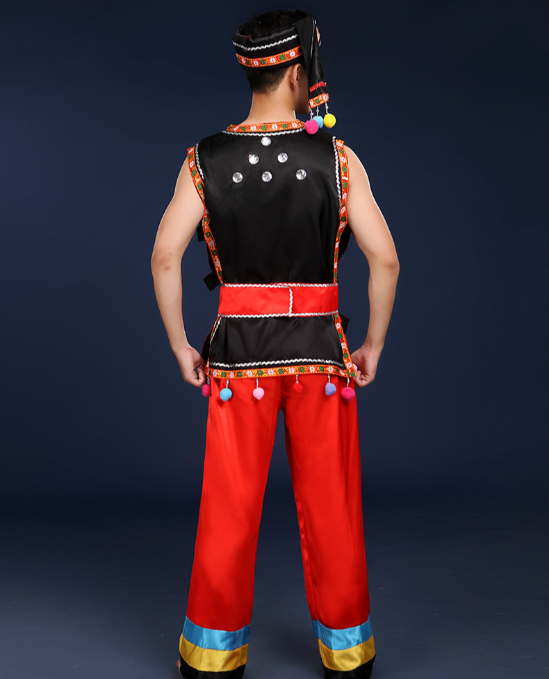 土家族壯族打鼓民族服飾，苗族男少數(shù)民族服裝