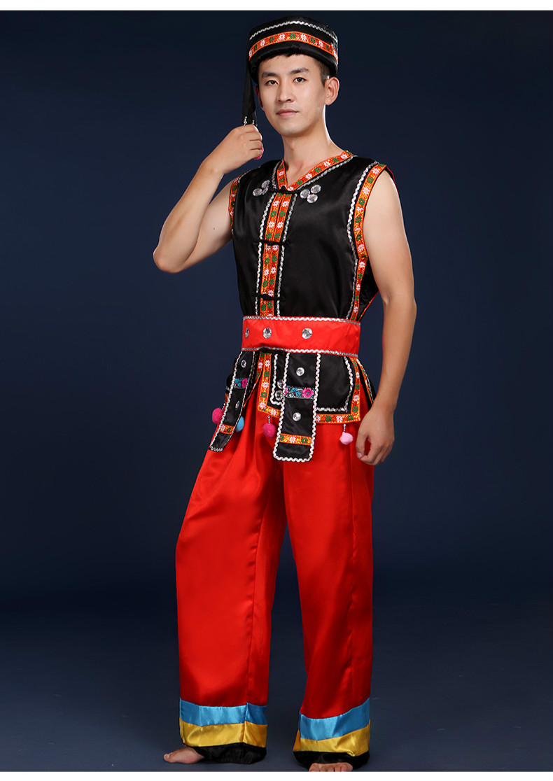 土家族壯族打鼓民族服飾，苗族男少數(shù)民族服裝