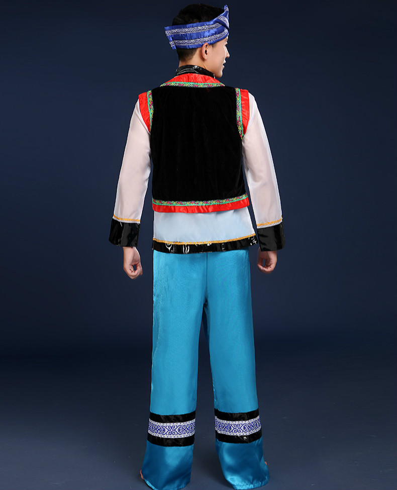 彝族舞蹈民族服飾，男款少數(shù)民族服裝