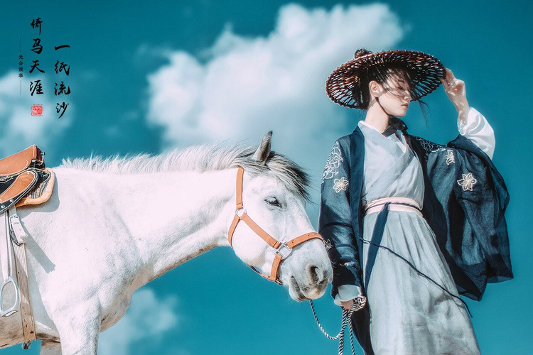 一紙流沙·倚馬天涯，古裝人像攝影