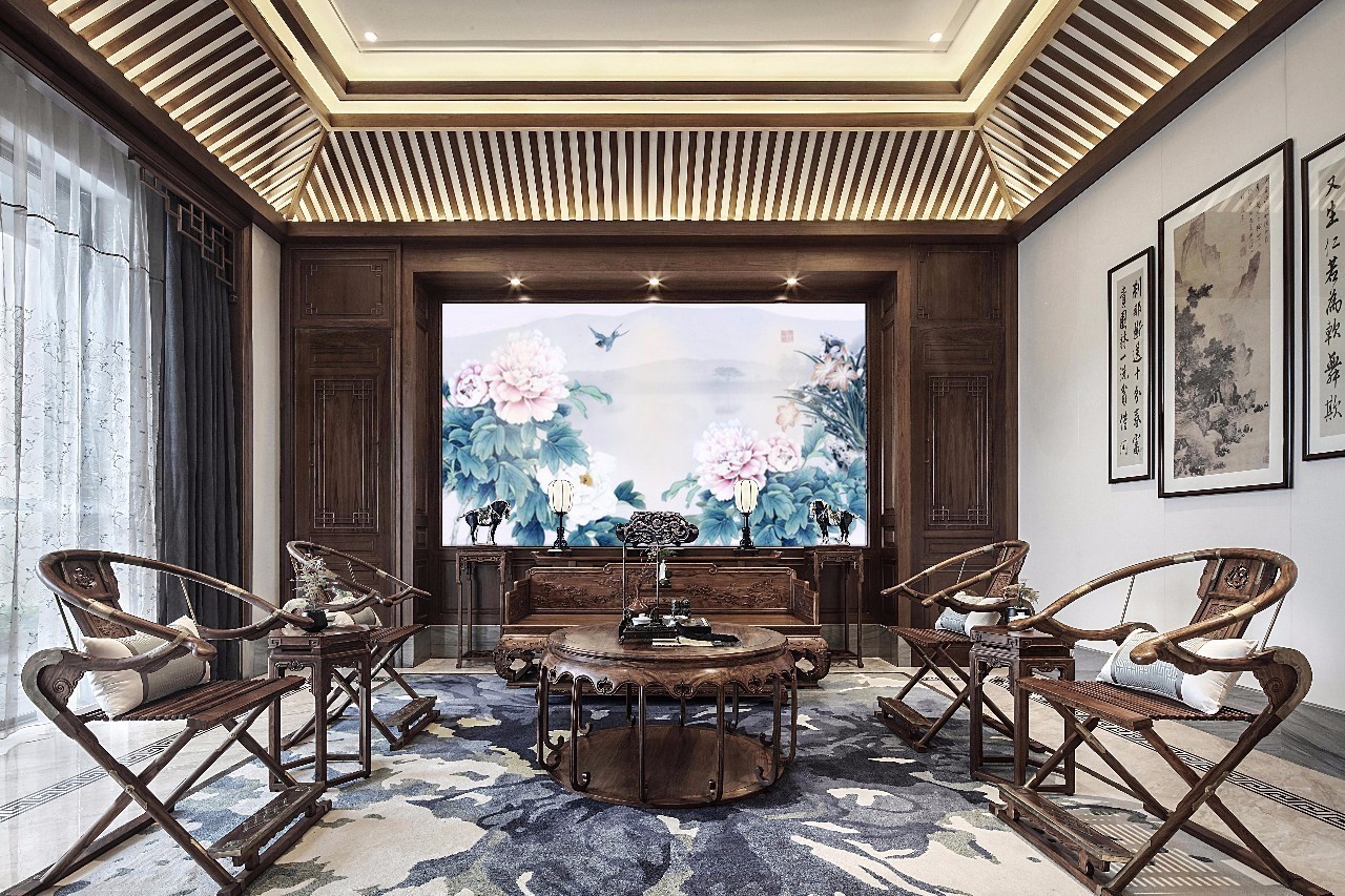 裝修設(shè)計(jì)：新中式客廳最有范的待客之道！