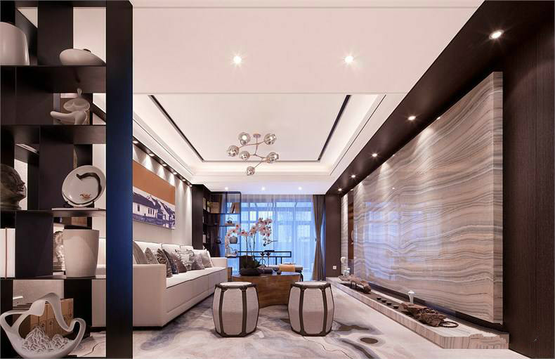 裝修設(shè)計(jì)：新中式客廳最有范的待客之道！