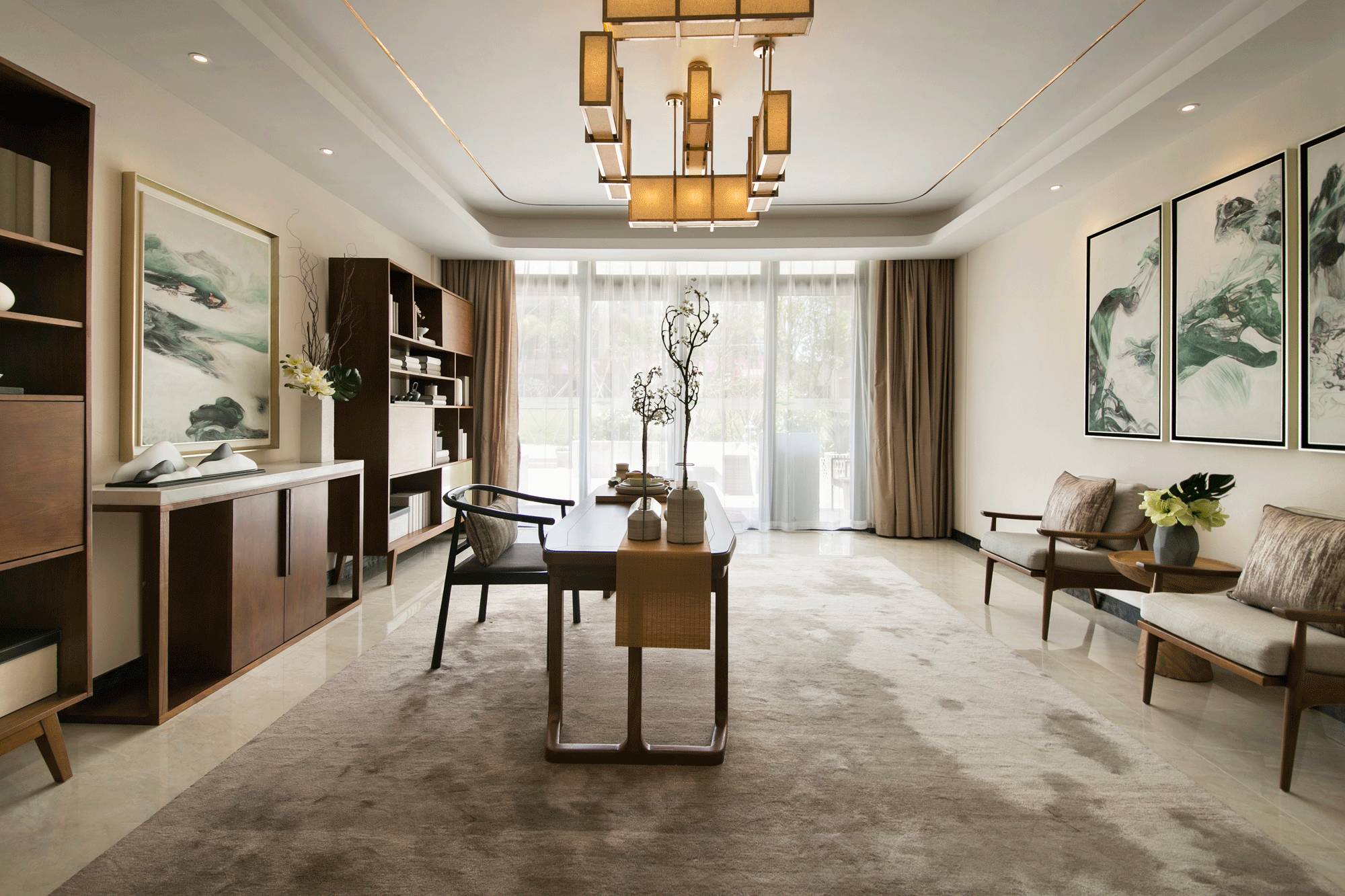 裝修設(shè)計(jì)：新中式客廳最有范的待客之道！