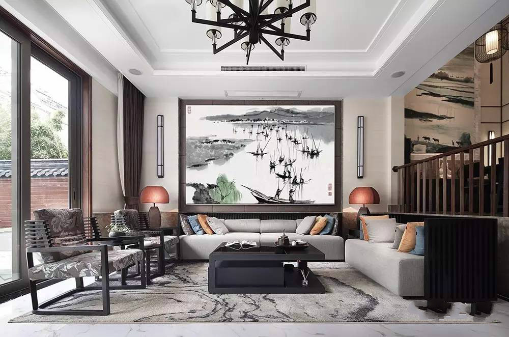 裝修設(shè)計(jì)：新中式客廳最有范的待客之道！