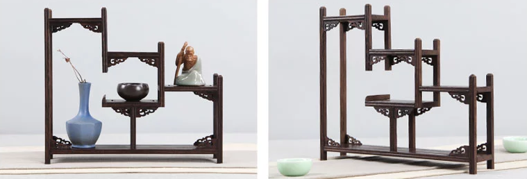 20款東方古韻的雞翅木實(shí)木中式博古架造型
