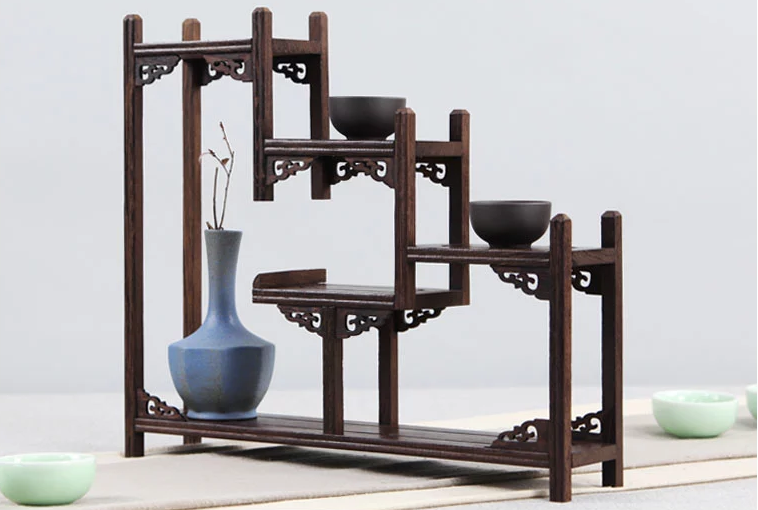 20款東方古韻的雞翅木實(shí)木中式博古架造型