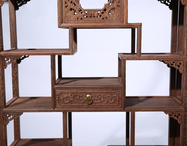 古典仿古中式紅木家具，中式實(shí)木雞翅木博古架