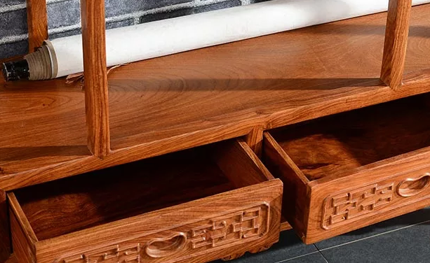 刺猬紫檀木置物架古董架，中式實(shí)木寶瓶博古架