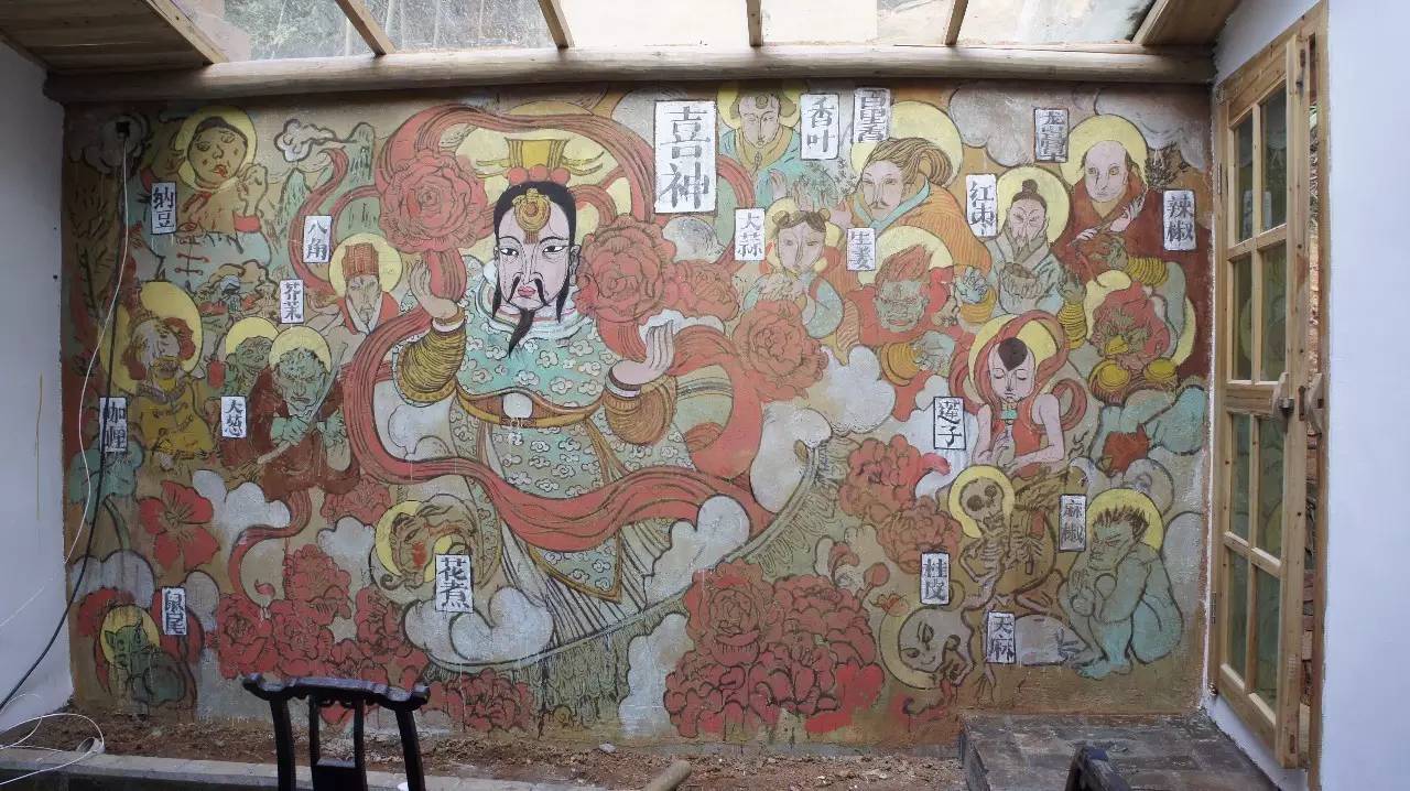 中國(guó)古代神話色彩的壁畫作品