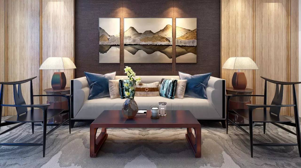 沙發(fā)墻裝修設(shè)計(jì)，最美不過新中式