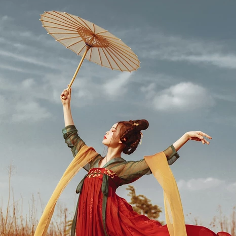 唯美飄逸古風真人女子頭像