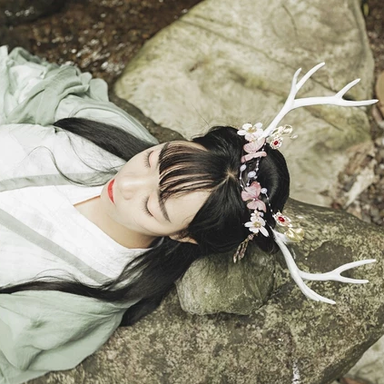 時尚家佳樂文學唯美古風少女真人頭像