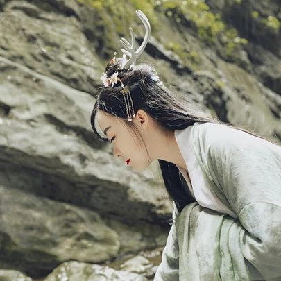 時尚家佳樂文學唯美古風少女真人頭像