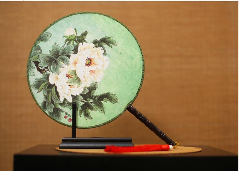 梅蘭竹菊系列團(tuán)扇，團(tuán)扇搖搖美人裊裊