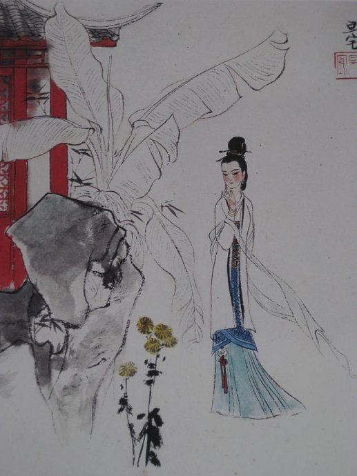 十二詩人畫像冊，劉旦宅是最清秀俊逸的畫家