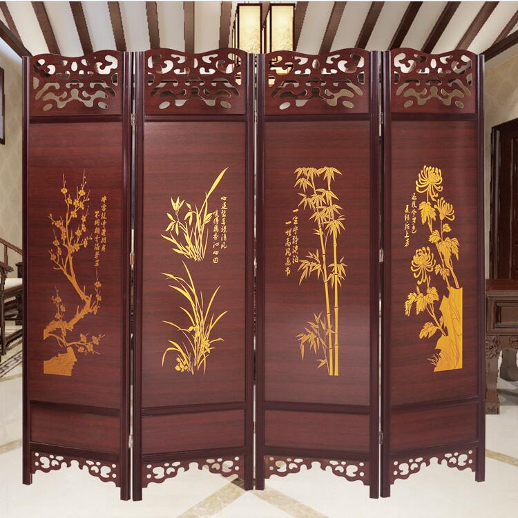 中式古典屏風，云母屏風燭影深