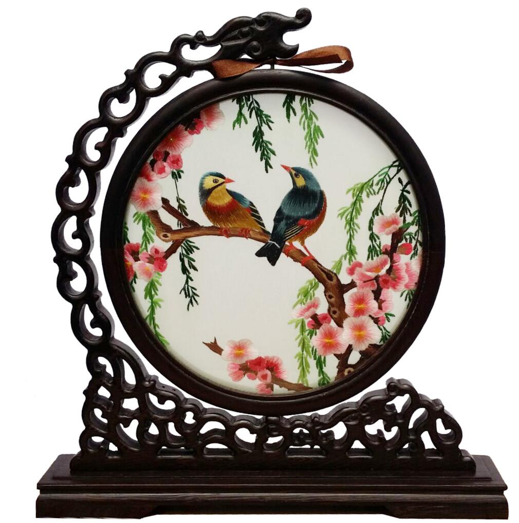 純手工蘇繡屏風，刺繡針針姑蘇魂