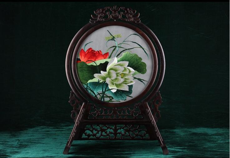 湘繡作品欣賞，湘魂楚韻針線間