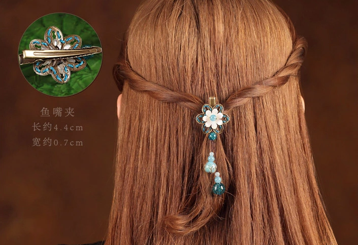 貝殼雕花發(fā)夾，時尚家佳樂文學(xué)頭飾