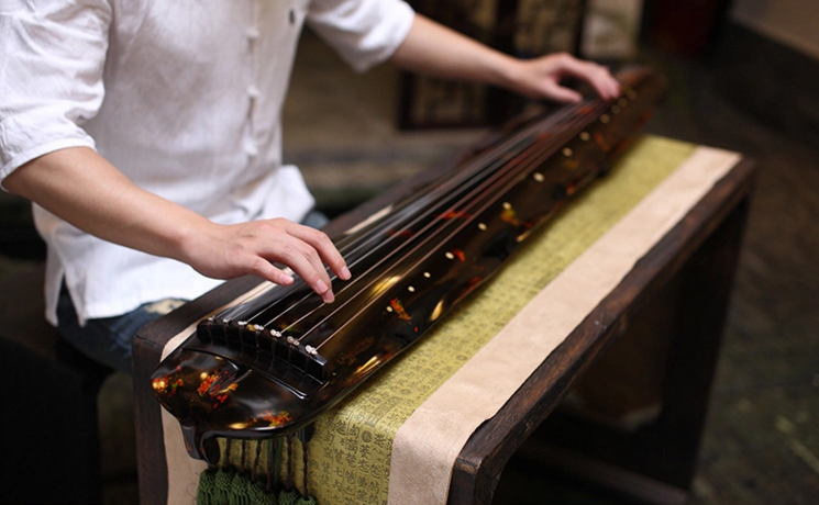 解花語蕉葉古琴，時尚古典家佳樂文學民族樂器