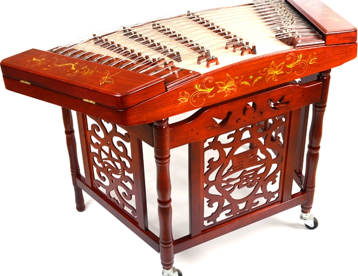 花梨木雕揚琴，時尚古典家佳樂文學民族樂器