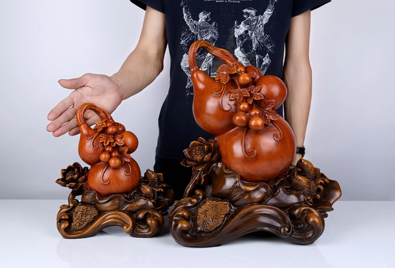 招財(cái)葫蘆工藝品，手工復(fù)古葫蘆擺件