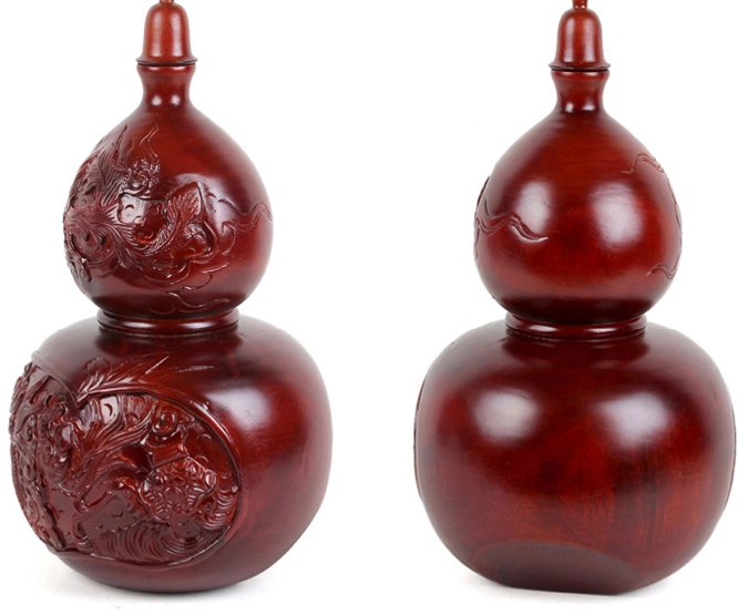 桃木葫蘆工藝品，手工雕刻復(fù)古葫蘆擺件