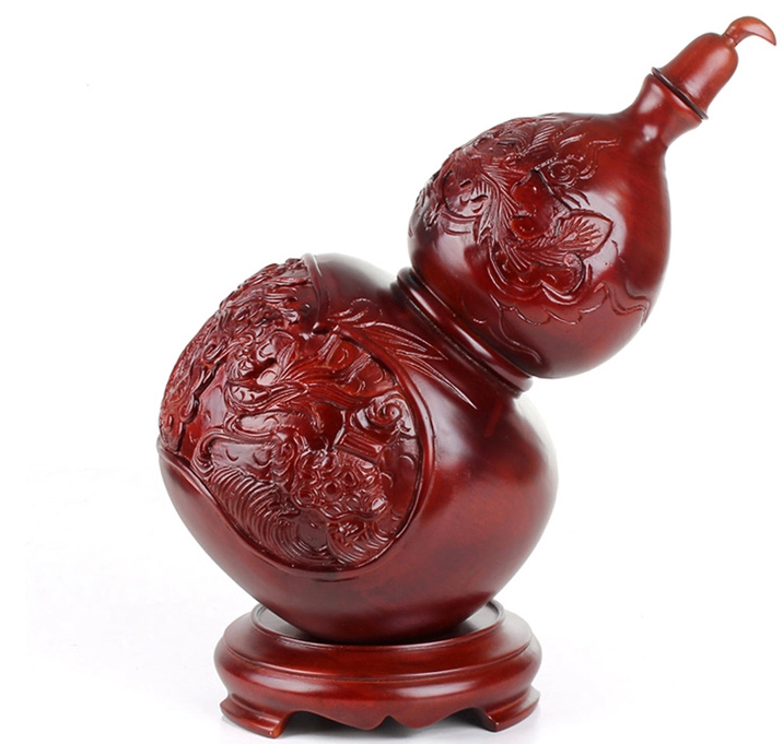 桃木葫蘆工藝品，手工雕刻復(fù)古葫蘆擺件