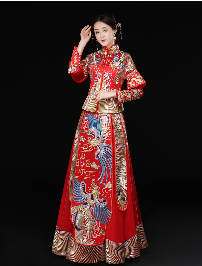 秀禾服龍鳳褂新娘禮服，結(jié)婚嫁衣中式禮服